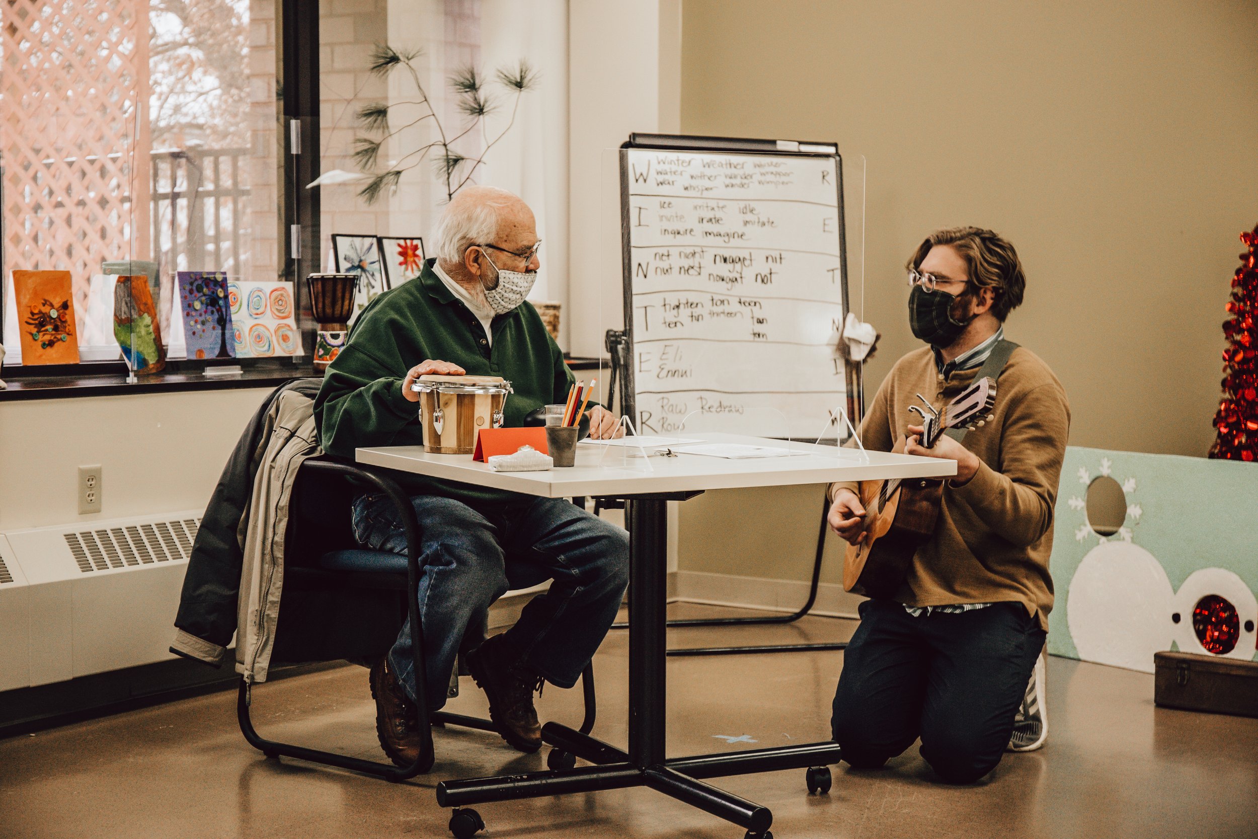 Recreation Arts participatory music group in action